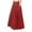 Red, variant on IROINNID Long Elastic Waist Skirt For Women Fashion High Waist Zip Skirt Leather Skirt Skirt Solid Color Skirt