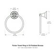 thumbnail image 2 of Delta Porter Oil-Rubbed Bronze Towel Ring Die Cast Zinc, 2 of 4