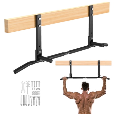 VEVOR Joist Mount Pull Up Bar, Ceiling Mounted Chin Up Bar for Home Gym, Multi-Grip Pull Ups, 42 in Width Multifunctional Training Station, Heavy Duty Steel Upper Body Workout Bars, 440 lbs Capacity