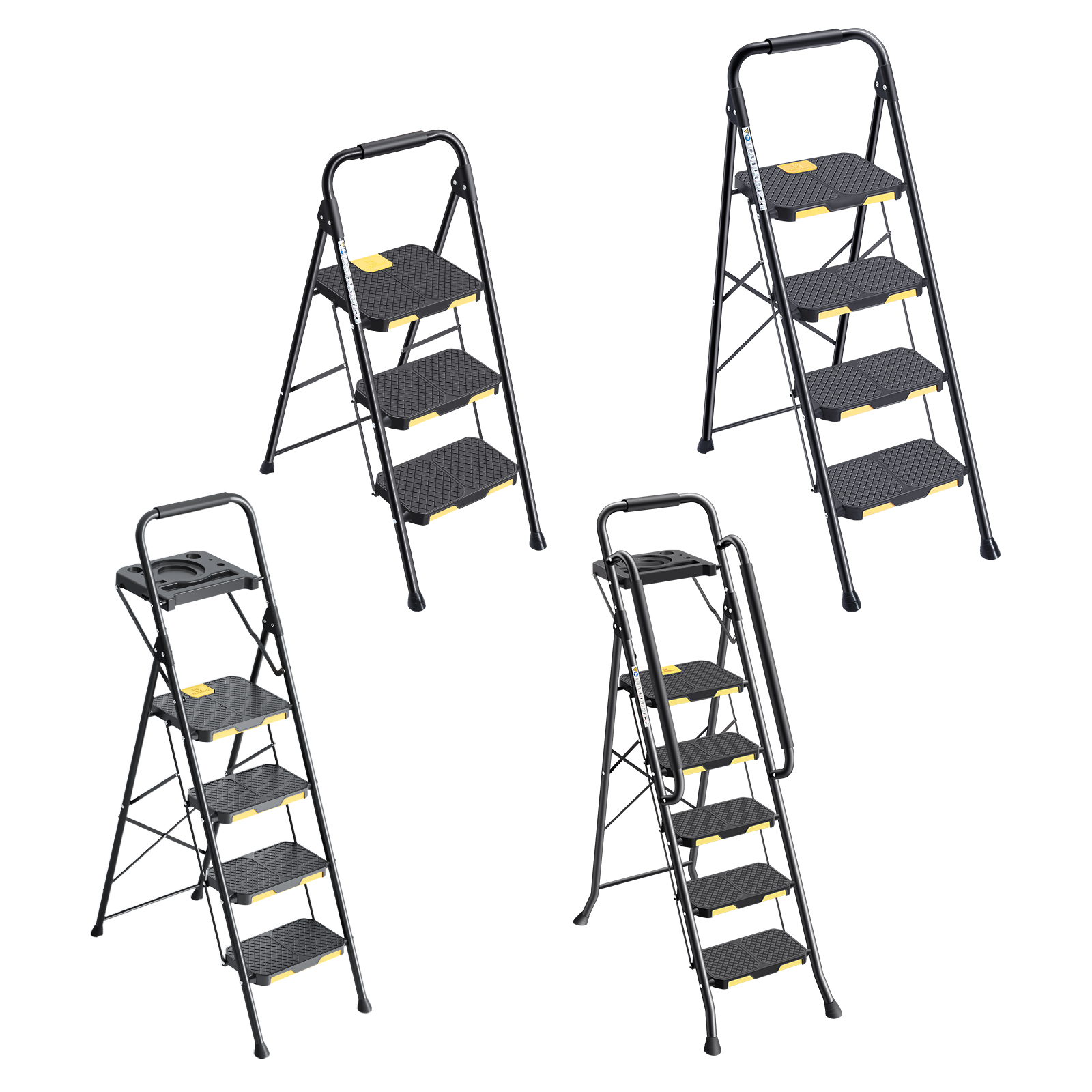 Kingrack 5-Step Folding Ladder, 800 Lb Capacity photo 2