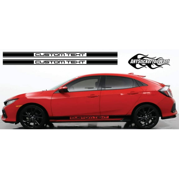 Side Skirt Stripe Kit Vinyl Decal Fits and Compatible with Honda Civic