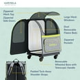 thumbnail image 2 of Katziela Wheeled Pet Carrier Backpack, Double Airline Approved, Gray & Green Pack of 1, 2 of 7