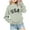 Green, variant on Fancifize Girl's Cute USA Print Sweatshirt Long Sleeve Crew Neck Pullover Tops T-Shirt Little/Big Girls Casual Drop Shoulder Shirt 1-12 Years