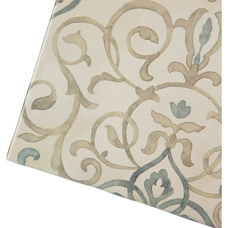 39 x 20 PVC Rustic Medallion Anti-Fatigue Kitchen Floor Mat Cream - J&V  Textiles