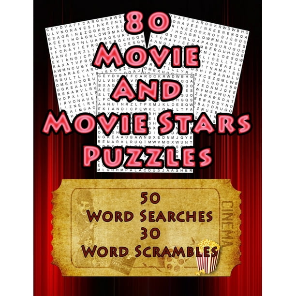 On Target Puzzles 80 Movie And Movie Stars Puzzles 50 Movie Themed Word Search And 30 Word