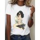thumbnail image 1 of Camiseta gráfica "Abraza" para mujer: camiseta informal y deportiva de manga corta con cuello redondo, ligera, ideal para primavera/verano, temática de San Valentín. Camisetas para mujer., 1 of 4