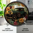 thumbnail image 3 of Retro Floral Car Stained Glass Window Hanging Suncatcher, Suncatcher Stained Glass Christmas Halloween, 3 of 5
