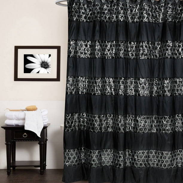 Popular Bath Sinatra Black Collection 70 X 72 Bathroom Shower Curtain Com Popular Bath Sinatra Black Collection, Sinatra Shower Curtain