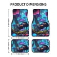 thumbnail image 2 of Cauagu Cute Fuzzy Fantasy Creatures Pattern Car Floor Mat Set of 4,Car Carpet Mats Car Mats with Anti-Slip Backing & Driver Heel Pad Universal Fit for Cars/Trucks/SUV/Vans, 2 of 6