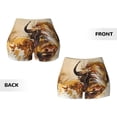 thumbnail image 3 of Sikiie Yak Print Workout Shorts Women Scrunch Butt Gym Shorts Seamless High Waist Tummy Control Yoga Biker Athletic Shorts, 3 of 5