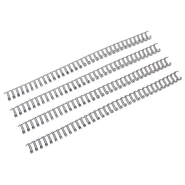 100Pcs Double Loop Wire Binding Spines, 34-Loop 60 Sheets Nylon Coating Iron Binding Wire for A4 Paper, 3:1 Pitch, 360 Degree