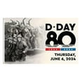 thumbnail image 1 of Openpig D DAY 80th Anniversary Flag Banner Decorations Normandie One Sided Decorations Memorabilia, 1 of 1