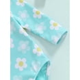 thumbnail image 6 of Toddler Baby Girl Swimwear Summer Floral Print Back Bandage Knot Cutout Monokini Swimsuits for Bathing Suits Beachwear, 6 of 8