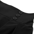 thumbnail image 6 of qolati Women's Vintage Midi Skirts Stretch High Waist A-Line Flared Skirt Elegant Buttons Pleated Flowy Cocktail Party Wedding Skater Skirts, 6 of 6