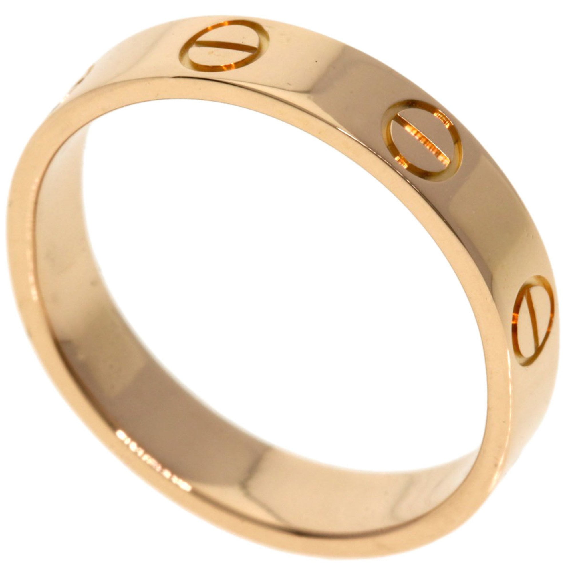 Pre-Owned Cartier Mini Love Ring #51, 18K Pink Gold, Women's (Good)
