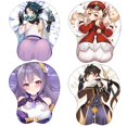 thumbnail image 2 of Alfombrilla de ratón 3D Genshin Impact para ordenador, alfombrilla de ratón estéreo con protector de muñeca, alfombrilla de silicona para videojuegos, Klee Zhongli Diluc LIUWENJING unisex, 2 of 2