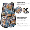 thumbnail image 4 of Dailycode Double Sided Oven Mitt with Loop Heat Resistant Kitchen Long Potholders 7" x 35" Ferocious Tiger Face, 4 of 6