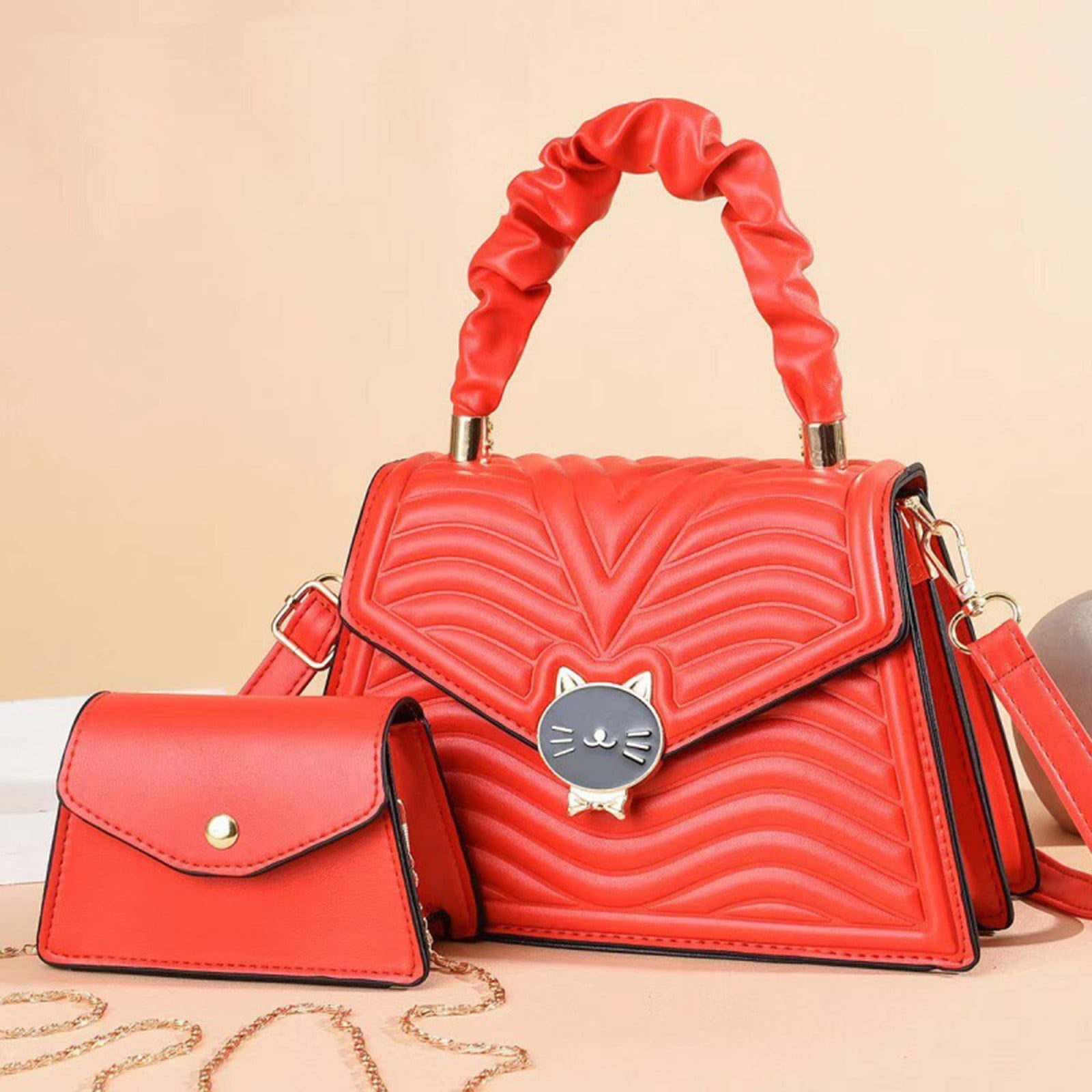 HAKSIM Women Leather Shoulder Bag Fashion Clutch Handbag Quilted Designer  Crossbody Bag with Chain Strap…