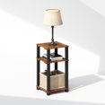 thumbnail image 5 of Furinno Turn-N-Tube 3-Tier Wood Slat End Table with Open Shelves, Natural/Black, 5 of 6