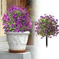thumbnail image 2 of Artificial Violet Ball Topiary Tree 23.62 Inch with Ground Spikes UV Resistant Fade Resistant Bush for Indoor Outdoor Front Porch Patio Garden Fall Decor Purple 1 Piece, 2 of 8