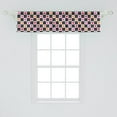 thumbnail image 2 of Ambesonne Geometric Window Valance, Grid Vivid Squares, 54" X 12", Multicolor, 2 of 3