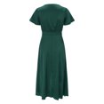 thumbnail image 5 of Gibobby Vestido Casual para Mujer Vestido suelto elegante suelto con cuello en V sin mangas informal a la moda de verano para mujer(Verde,XL), 5 of 5