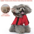 thumbnail image 2 of Dog Winter Coat with Hood, Windproof & Snowproof Pet Fleece Lined Warm Jacket, Thick Cold Weather Vest Outdoor Padded Clothes for Small Medium Large Dogs, 2 of 7
