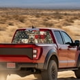 thumbnail image 3 of SEANATIVE Truck Rear Window Decal See Through Perforated Vinyl Truck Window Film Waterproof UV Protection Pickup Sticker Automotive Decals Patriotic Decor, American Flag Deer, 3 of 7
