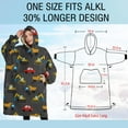 thumbnail image 4 of Oversized Wearable Blanket Hoodie,Cartoon Construction Vehicles Dump Trucks Sherpa Blanket Hoodie with Super Pockets,Super Warm Fuzzy Pullover for Women & Men, 4 of 6