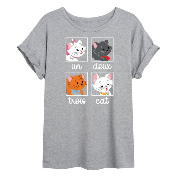Disney Classics - Cats & Dogs - Un Deux Trois Cat - Women's Oversized T-Shirt
