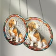 thumbnail image 3 of Beagle STAINED GLASS Sun Catcher Relaxing Wiener Dog Window Hanging Dog Lover Gift Cute Hammock Pet Decor for Home Dog Mom Dog Dad, 3 of 4
