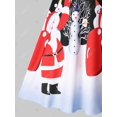 thumbnail image 4 of Más el tamaño de la vendimia abrazo de la muerte de Santa Claus Alineada de la impresión de Navidad Rosegal Suéteres Cárdigans, 4 of 5