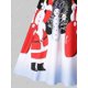 thumbnail image 4 of Más el tamaño de la vendimia abrazo de la muerte de Santa Claus Alineada de la impresión de Navidad Rosegal Suéteres Cárdigans, 4 of 5