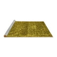 thumbnail image 2 of Ahgly Company Machine Washable Indoor Rectangle Persian Yellow Traditional Area Rugs, 7' x 9', 2 of 4