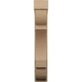 thumbnail image 2 of 5"W x 10"D x 30"H Thin Bryant Rough Cedar Woodgrain TimberThane Corbel, Primed Tan, 2 of 6