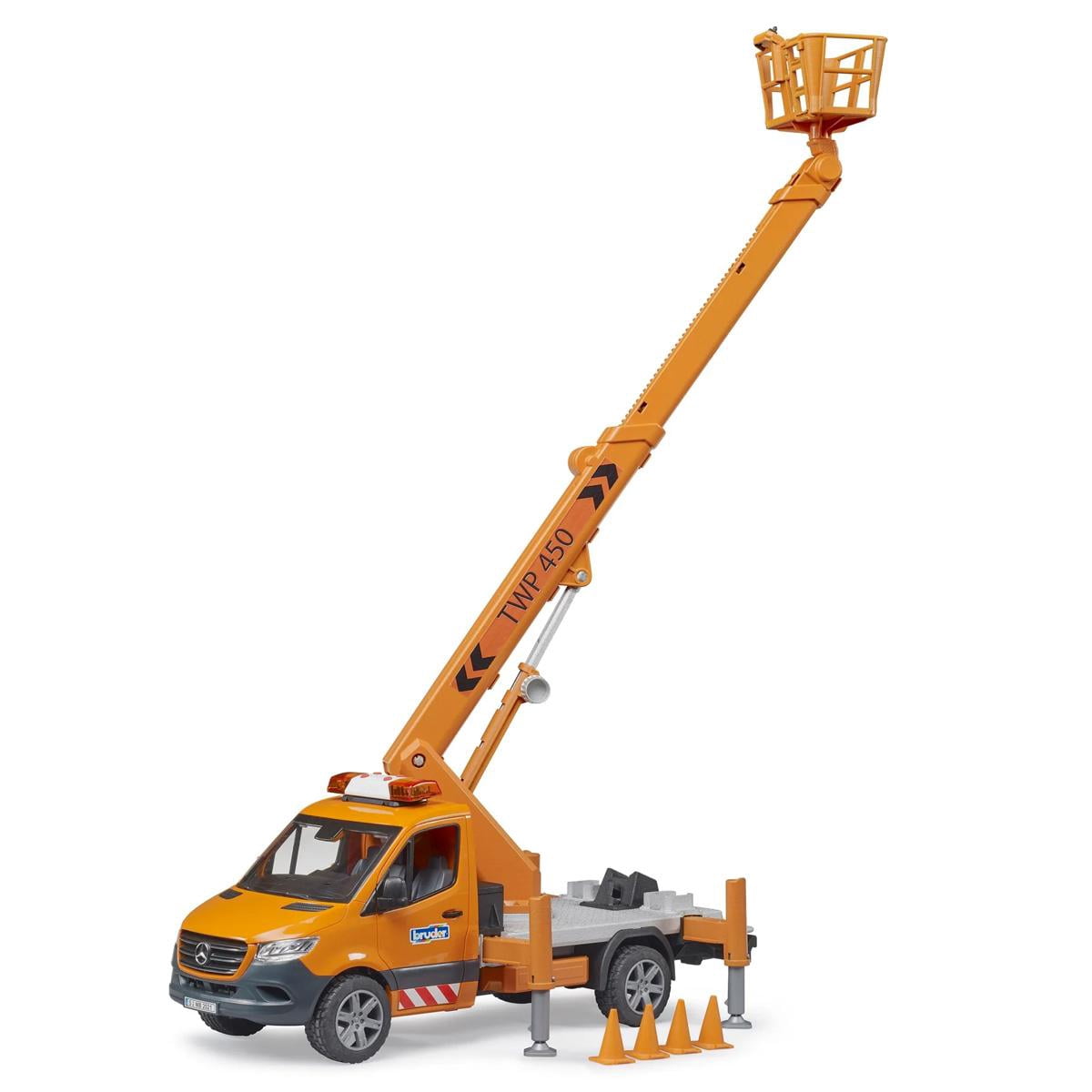 Bruder 1/16 Mercedes-Benz Sprinter Service Truck with Crane, Basket & Lights & Sounds 02679