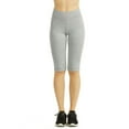 thumbnail image 2 of DailyWear Womens Solid Knee Length Short Yoga Cotton Leggings H.Gry, Medium Heather Grey, 2 of 4