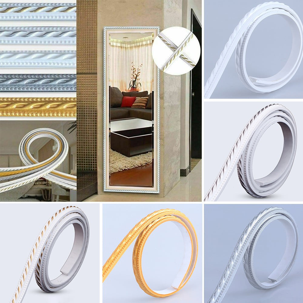 Details about   PVC Flexible Bendable Ribbon Rope Panel Moulding Mirror Frame Trim Home Decor 