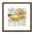 thumbnail image 1 of Map Antique 1888 Pelissier Imperial Frankfurt Replica 8X8 Inch Square Wooden Framed Wall Art Print Picture with Mount, 1 of 4