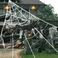 thumbnail image 4 of Realistic Spider Web Halloween Decoration - 20x18 ft Spider Web + 60” Giant Fake Spider, 4 of 6