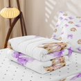 thumbnail image 5 of Manfei Cartoon Rabbit Zipper Full Size Comforter Sets with Fitted Sheet and 2 Pillowcases,Cute Coquette Bowknot Zipper Bedding Set,Reversible,4pcs, 5 of 7