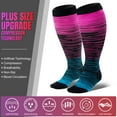 thumbnail image 3 of Plus Size Compression Socks for Women Men 20-30 mmHg 2xl 3xl 4xl , Wide Calf High Tights Long SocksStockings Best Support for Circulation, Running, 3 of 7
