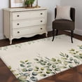 thumbnail image 4 of Eucalyptus 3'x5' Washable Rug, Sage Green Farmhouse Leaf Pastoral Plant Non-Slip Area Rugs for Entryway Kitchen Classroom, StainResistant Dorm Throw Carpet, Low Pile Soft Indoor Floor Mat, 4 of 9