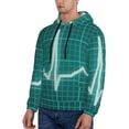 thumbnail image 3 of Bingfone Ecg Wave Men'S Drawstring Hoodie Long Sleeve Pocket Sweatshirts-Xx-Large, 3 of 9