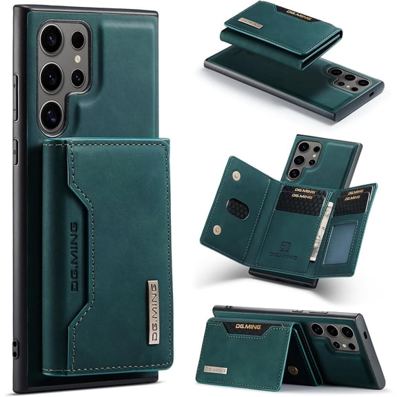 ZUKKASHAN 2 in 1 Detachable Leather Phone Cases for Samsung Galaxy S24 Ultra 5G Case Wallet with Card Holder Men 6.8''