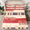thumbnail image 3 of Feelyou Teens Vintage Abstract Twin Sheet Sets, Fashion Polkadots Stripes Twin Fitted Sheet, Bruch Artwork Flat Sheet, Luxury Bedroom Decor, 3-Piece, 3 of 8
