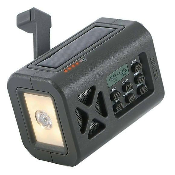 Solar Crank Weather Radio with Alert, AM/FM Radio Flashlight
