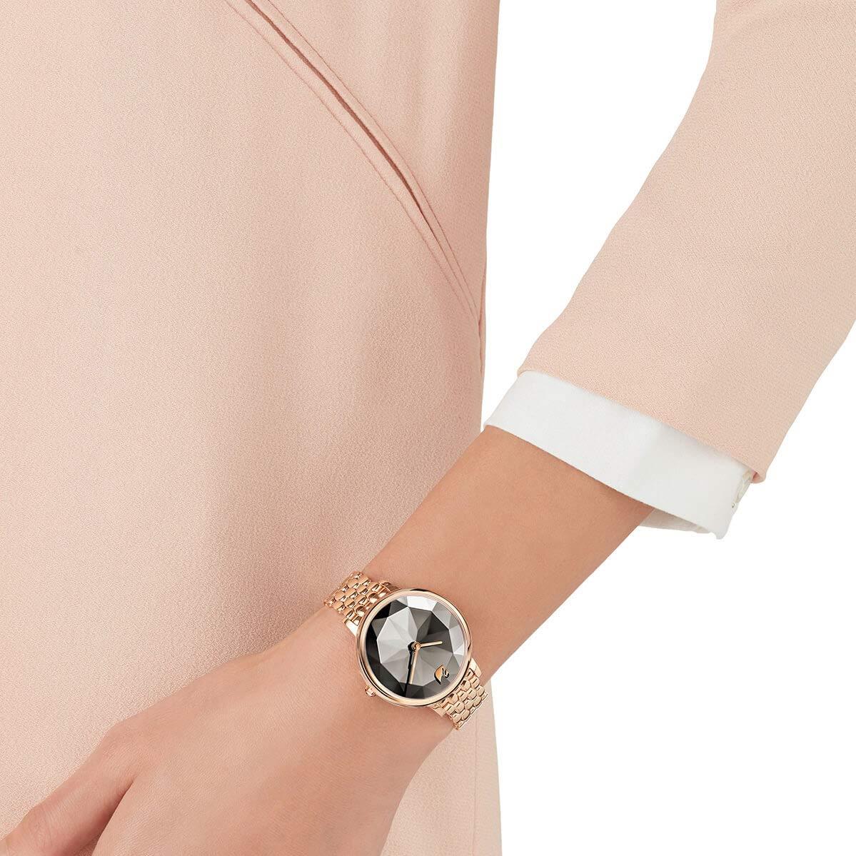 Swarovski Women's Crystal Lake 35mm Rose Gold-Tone Steel Bracelet