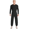 thumbnail image 1 of CHICTRY Combinaison Adaptative pour Hommes Manches Longues Poignets Élastiques Combinaison Anti-Rayures Col Rond Justaucorps d'Infirmière Noir TTG, 1 of 5