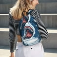 thumbnail image 7 of Balery Shark Vintage Canvas Backpack for Men and Women - Large Capacity, Durable Travel Laptop Bag for School, Work, Hiking, and Outdoor Activities, 7 of 7